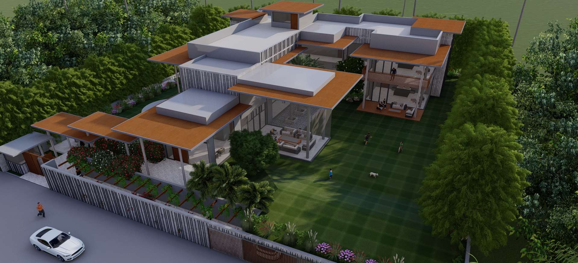 A R ASSOCIATES signature luxury residence at dusk